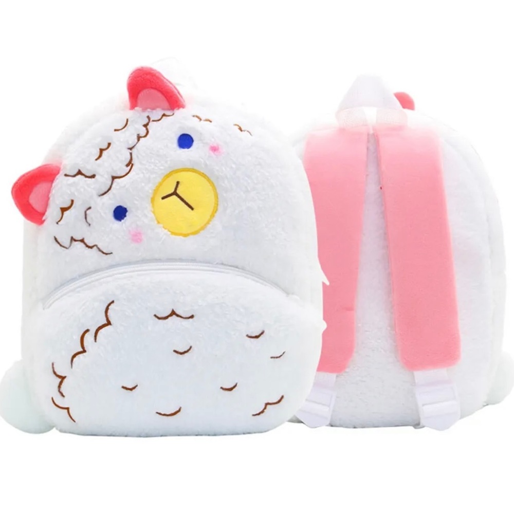 Plush zoo animal toddler kids backpack Alpaca